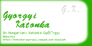 gyorgyi katonka business card